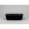 Cubeware Cubeware 64 oz. Square Container Black Base With Clear Lid, PK100 CS-1064B